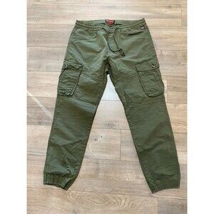 Superdry Cargo Pants Mens 36 Army Green Surplus Utility Stretch Jogger